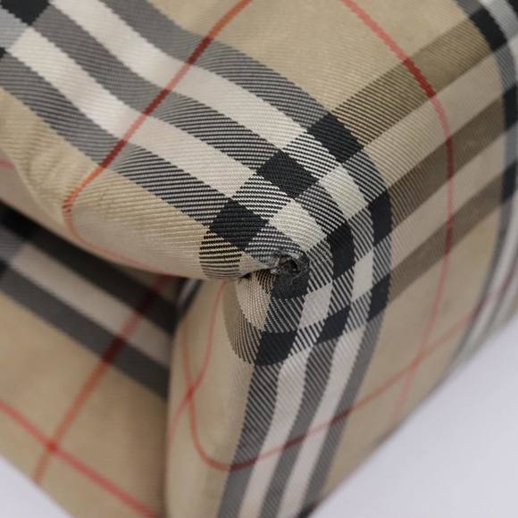 BURBERRY Nova Check Hand Bag Canvas Beige Auth ti2118 - Picture 14 of 16
